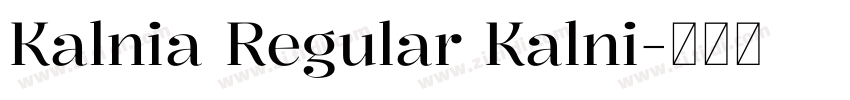 Kalnia Regular Kalni字体转换